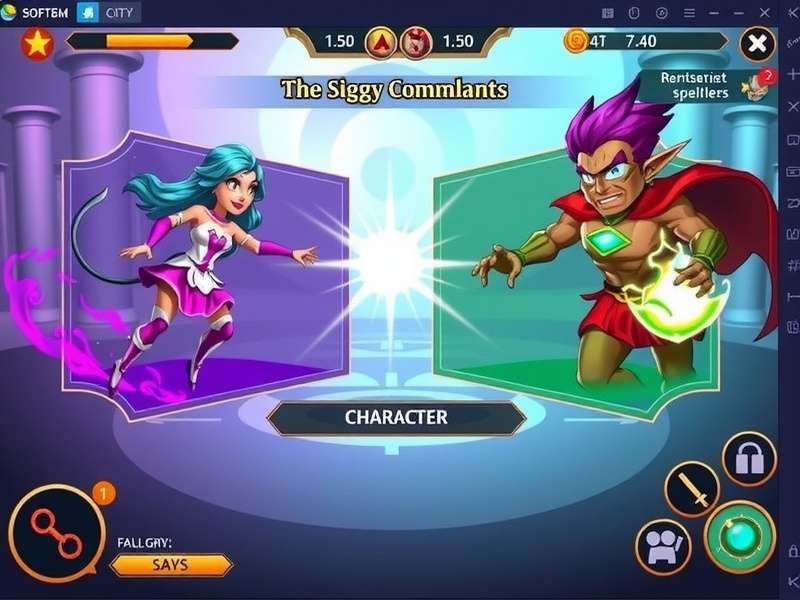 Arcane Battlers gameplay screenshot showing magical duel